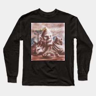 Vegan Ogre with Text Long Sleeve T-Shirt